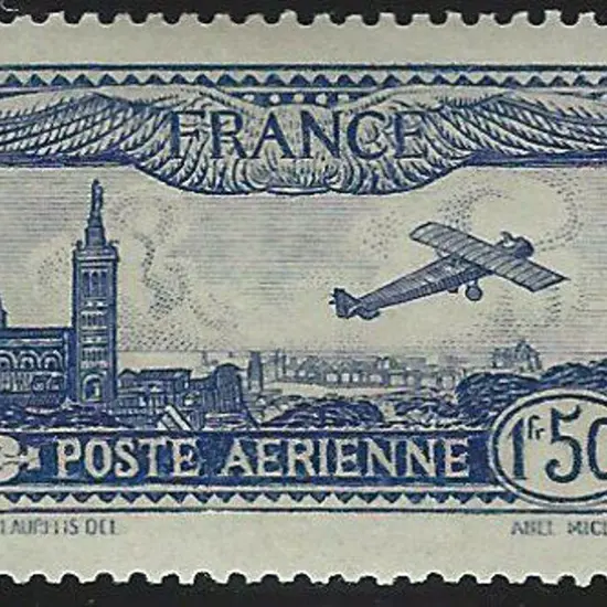 France 1930/32 1f50 bright ultramarine airmail. ...