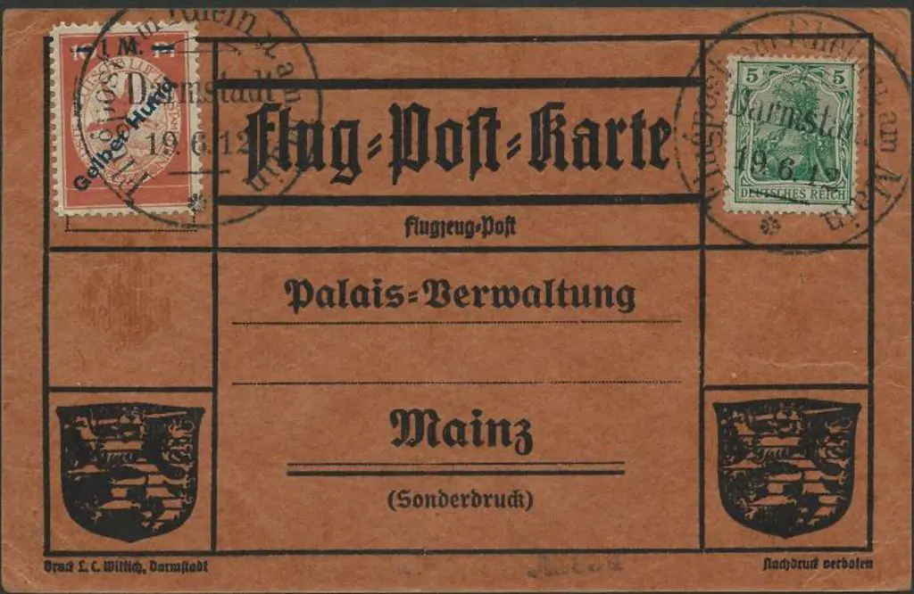 Germany 1912 "Gelber Hund" 1M on 10pf deep orange ... Image 1++