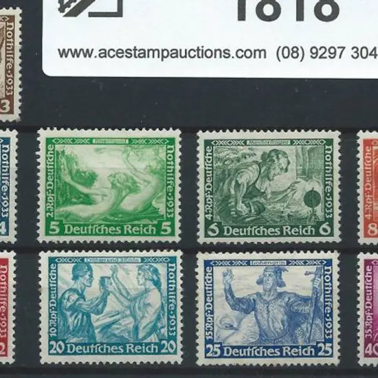 Germany 1933 Wagner Operas set of 9 MLH lightly ...