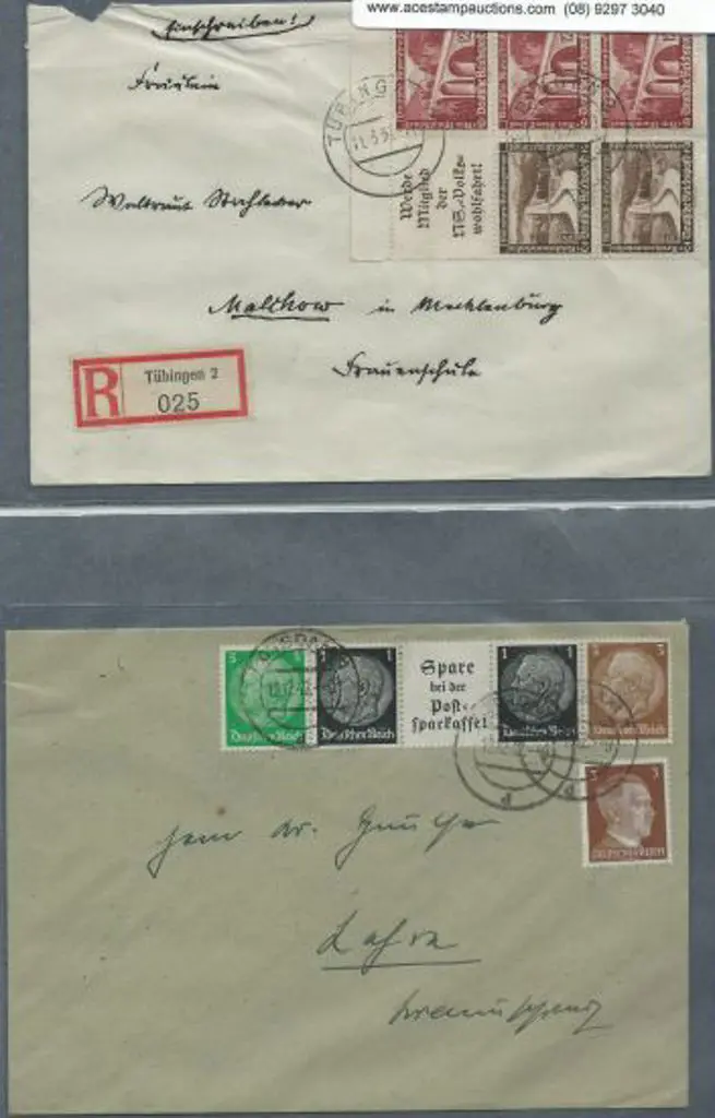 Germany 1937, 1939, 1940 & 1942 covers (first 3 ... Image 1++