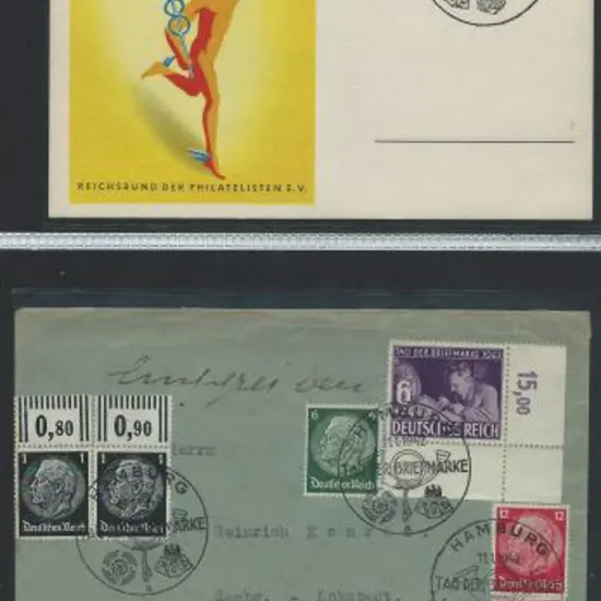 Germany 1939 & 1942 "Stamp Day" special cachets on ...