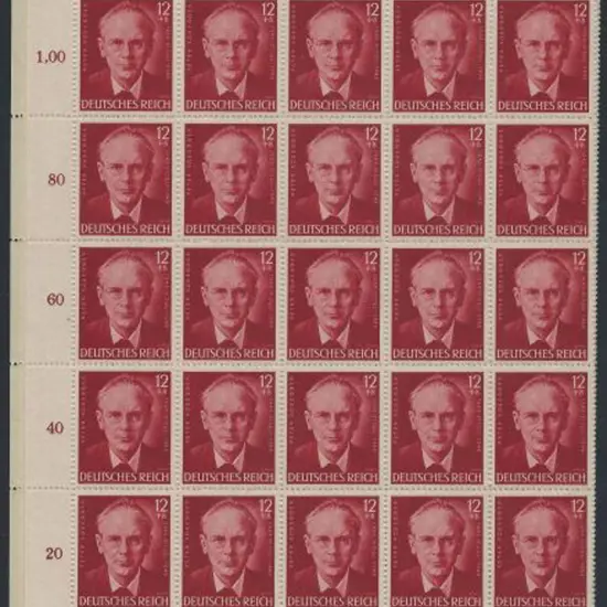 Germany 1943 Rosegger pair in fine MUH full sheets ...