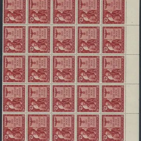 Germany 1943 24pf + 26pf brown-red 20th Anniv of ...
