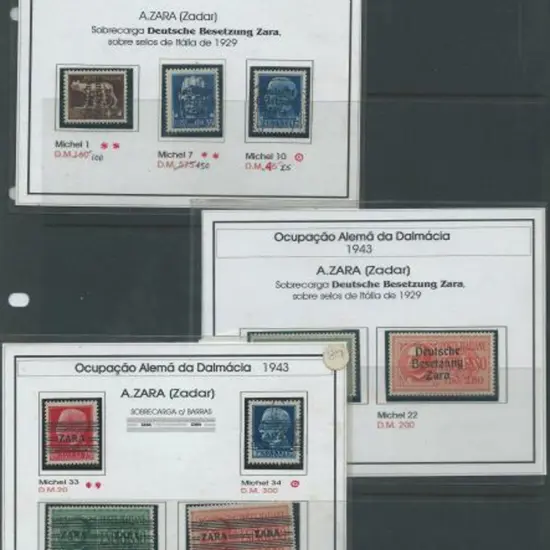 Germany - Occupation of Zara 1943 MUH & F/U group ...