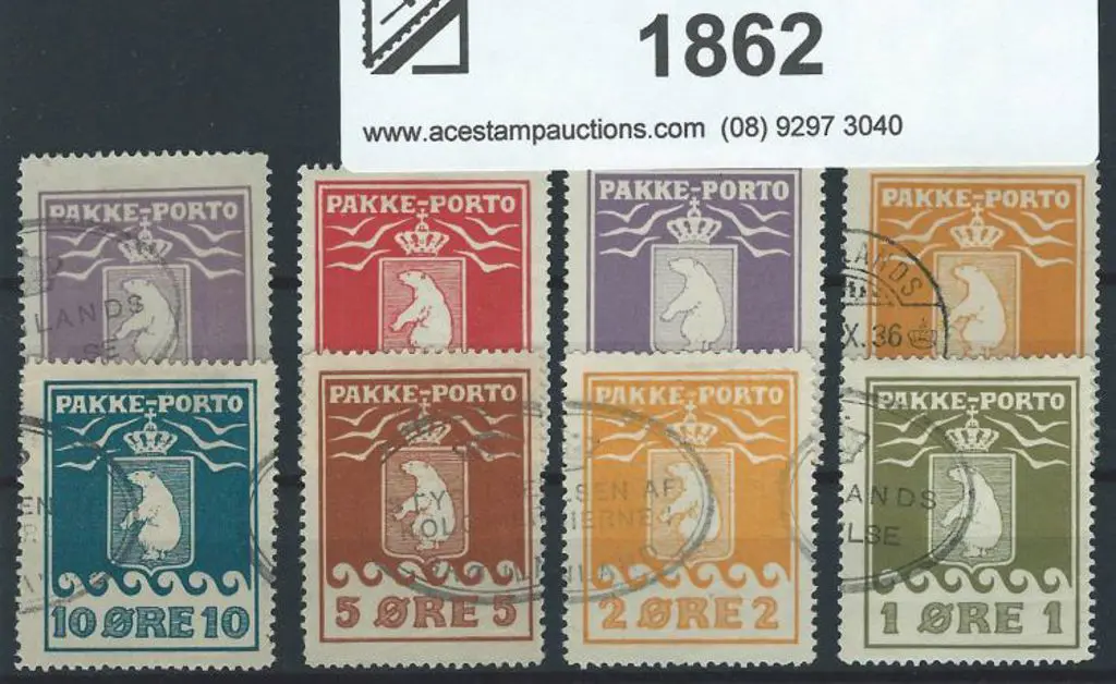 Greenland 1905 Parcel Post simplified group ... Image 1++