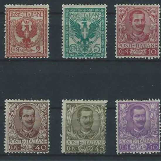 Italy 1901 Laureated Design set to 1L. Fresh MLH. ...