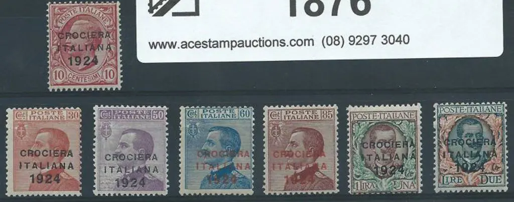 Italy 1924 "Crociera Italiana 1924" ovpts complete ... Image 1++