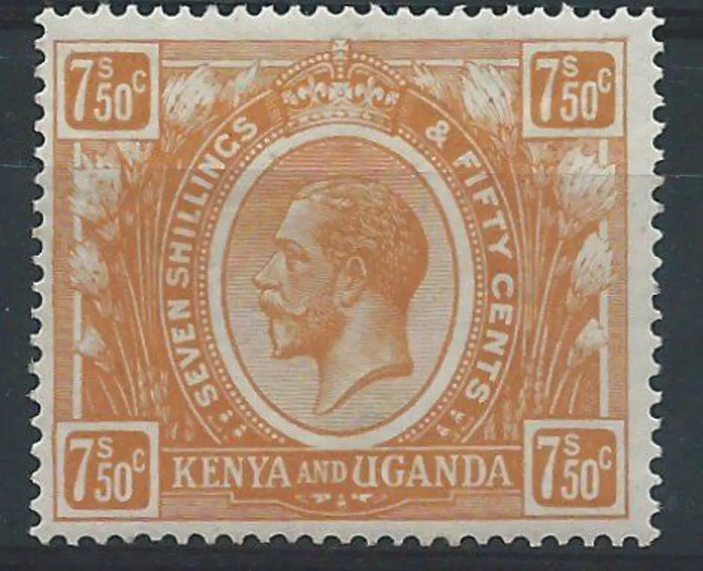 Kenya & Uganda 1922/27 7s/50- orange yellow KGV. ... Image 1++