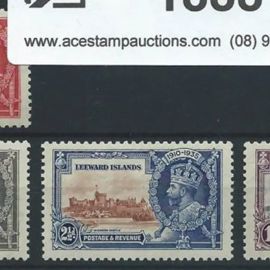 Leeward Islands 1935 Silver Jubilee set of 4. MLH ...
