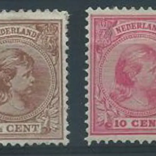 Netherlands 1876 Queen Wilhelmina "a" numbers of ...