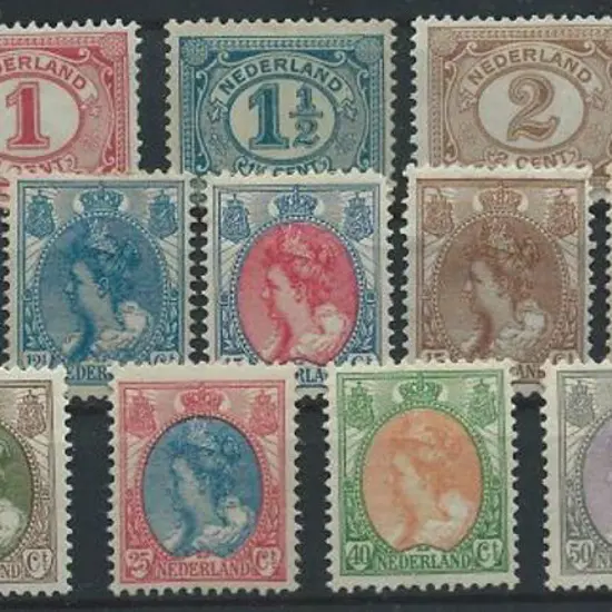 Netherlands 1879/1923 MLH numerals & Queens to ...