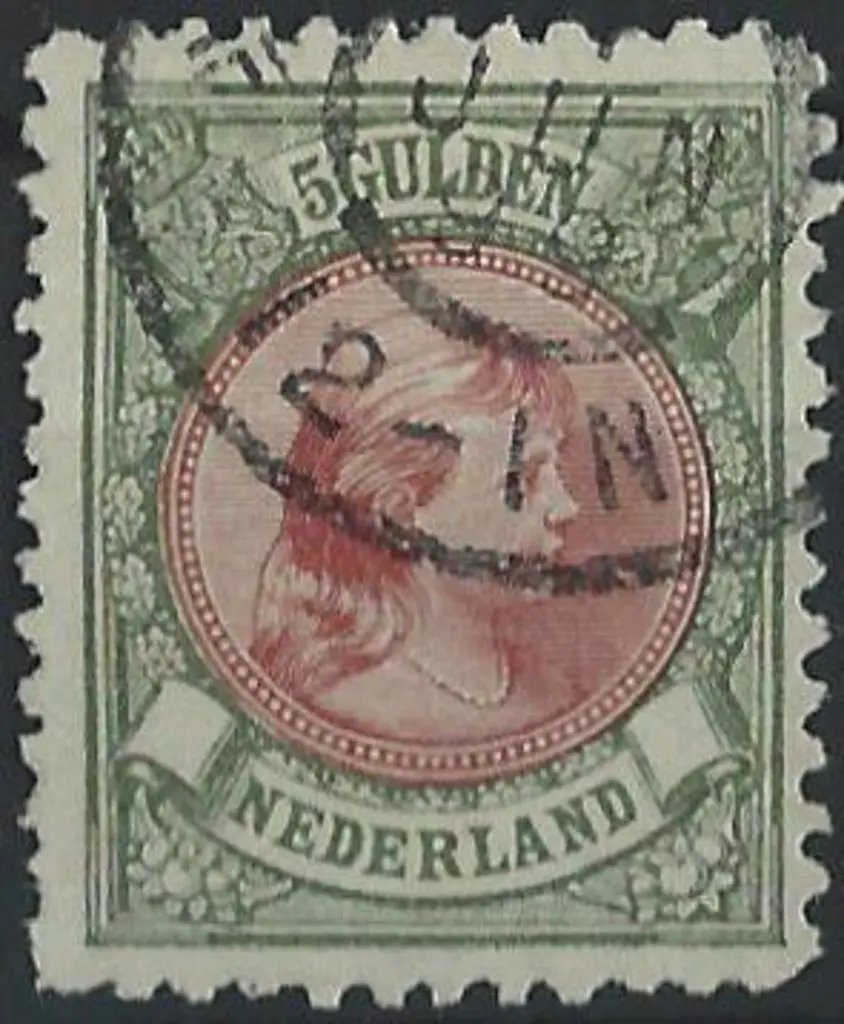 Netherlands 1893/98 5g lake & bronze green with ... Image 1++