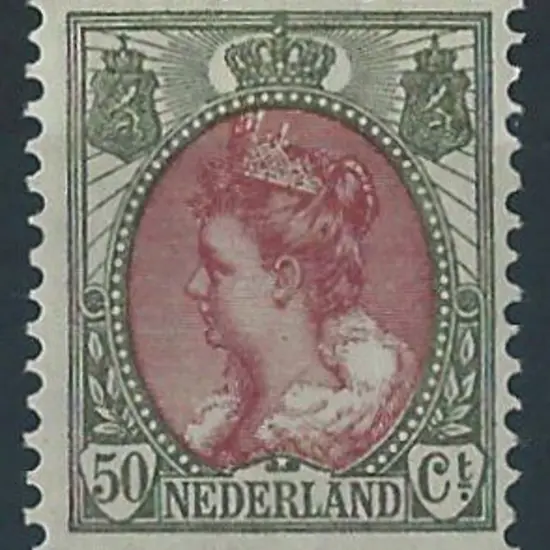 Netherlands 1898 50¢ lake & bronze green. Fine MLH ...