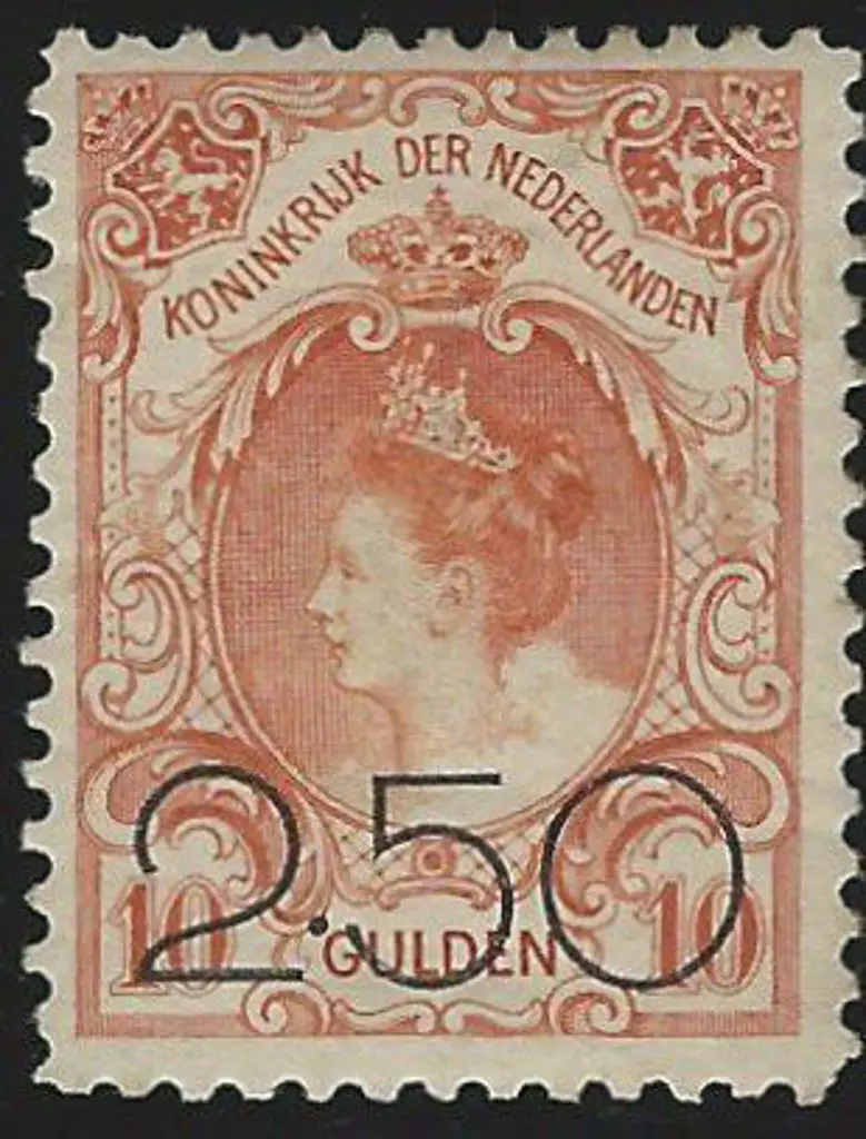 Netherlands 1920 2.50 surcharge on 1899/1910 10g ... Image 1++