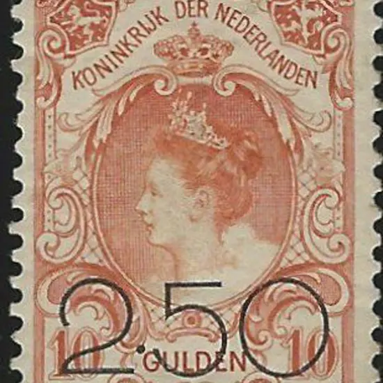 Netherlands 1920 2.50 surcharge on 1899/1910 10g ...