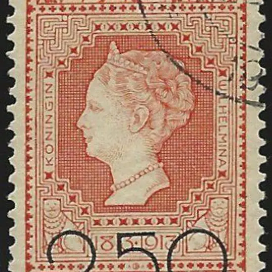 Netherlands 1920 2.50 surcharge on 1913 10g. ...