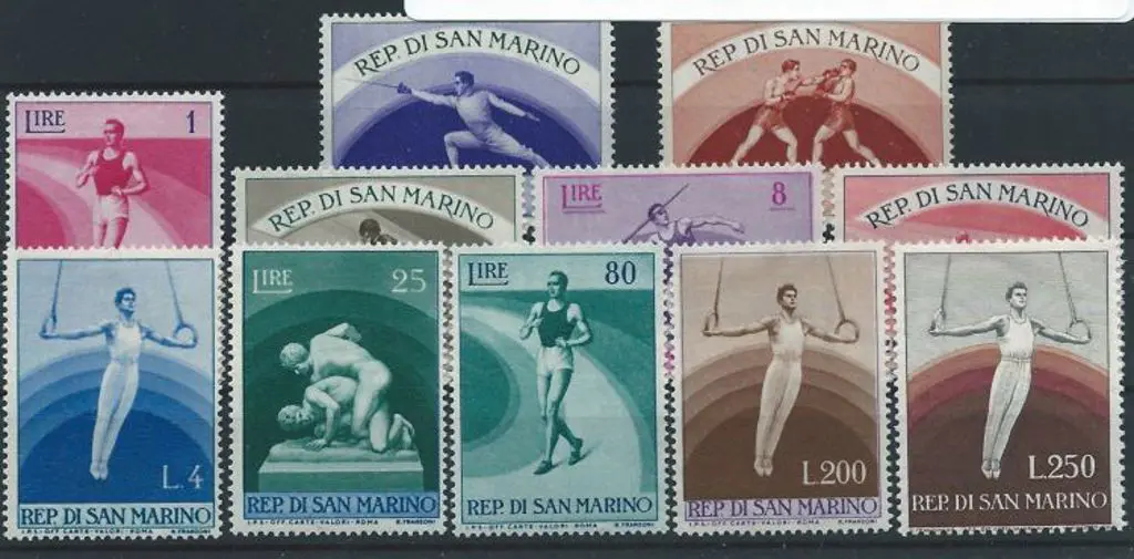 San Marino 1954/5 Sports. MUH & fresh. SG 474/84 ... Image 1++