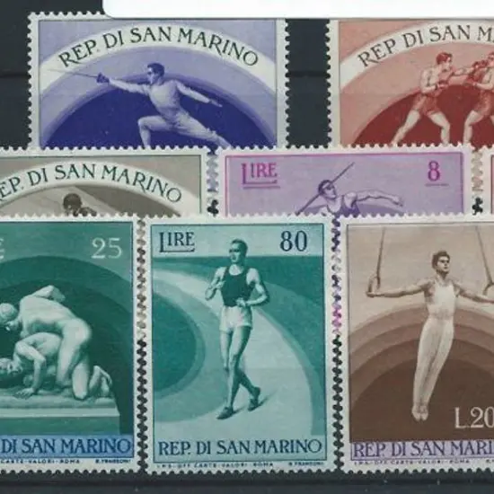 San Marino 1954/5 Sports. MUH & fresh. SG 474/84 ...