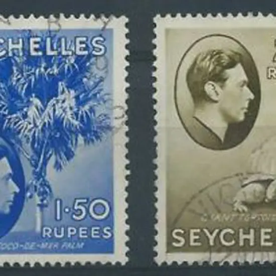 Seychelles 1938/49 1r, 1.50r, 2.25 & 5r KGVI on ...