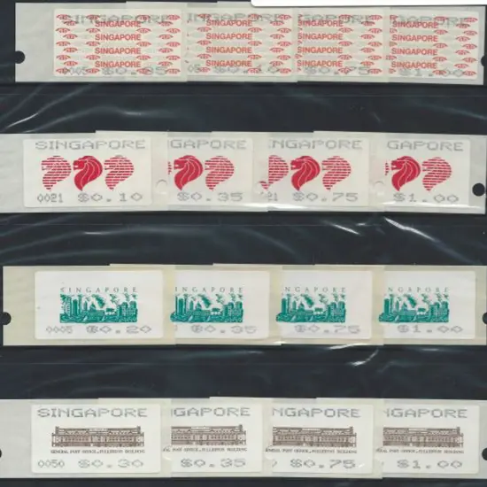Singapore 1980's-1990's Frama type postage labels ...