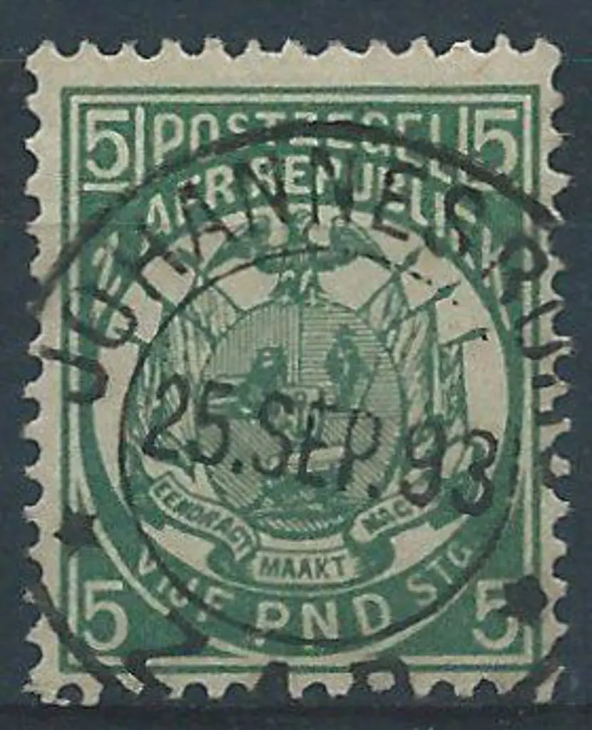South Africa-Transvaal 1885/93 £5 reprint with ... Image 1++