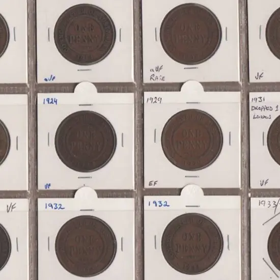 1911-1933 Pennies with many scarce varieties. F - ...