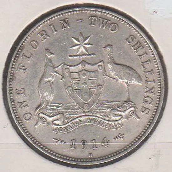 1914h Florin. A key date, difficult to find. ...