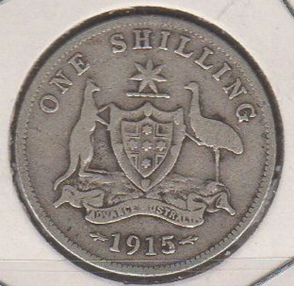 1915 One Shilling. vg Image 1++
