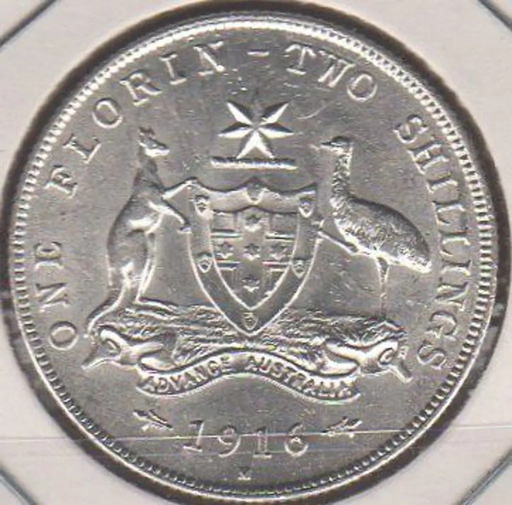 1916 Florin aUnc Image 1++