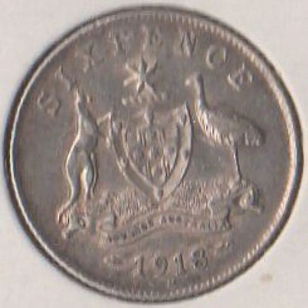 1918 Sixpence. A key date & rare. EF Image 1++