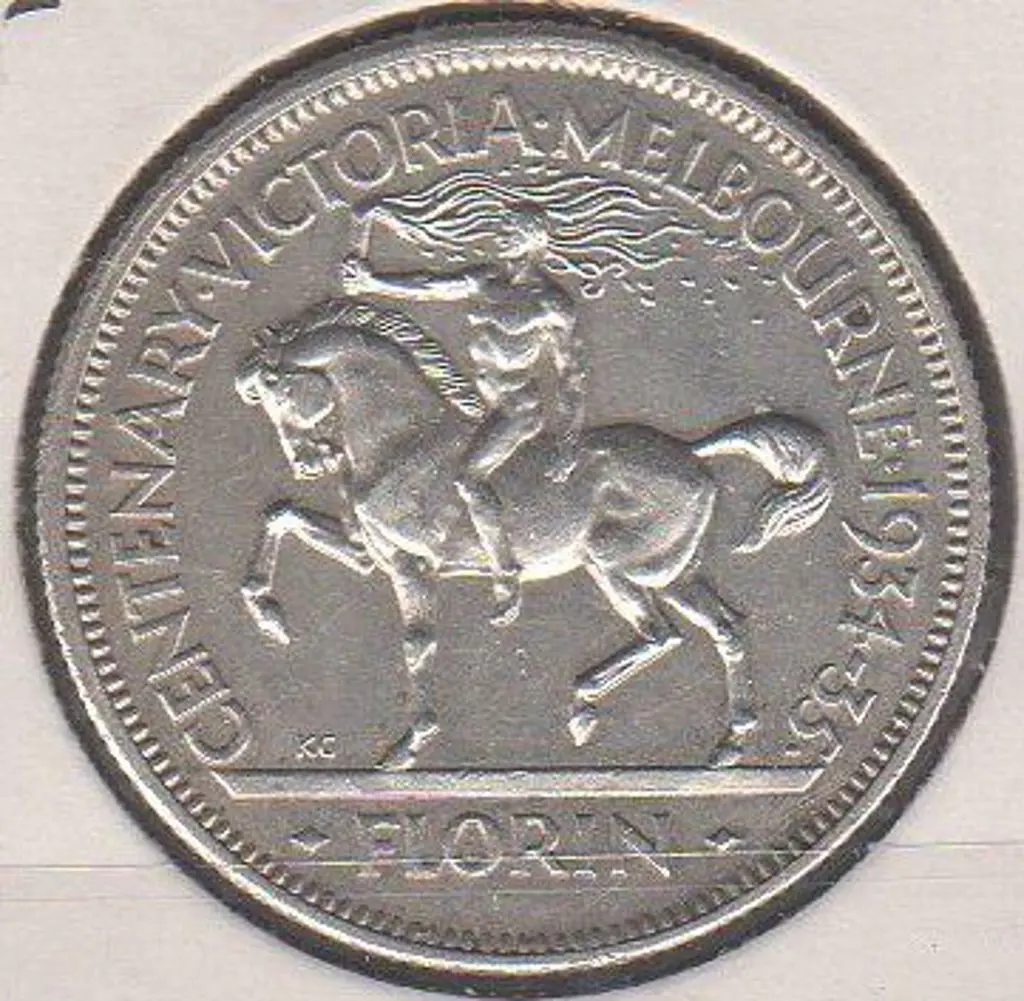 1934/35 Florin aUnc Image 1++