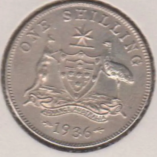 1936 Shilling aUnc