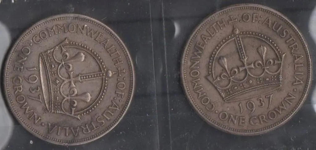 1937 Crowns x 2. VF Image 1++