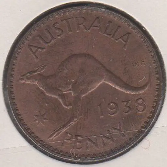 1938 Penny with much lustre. Unc