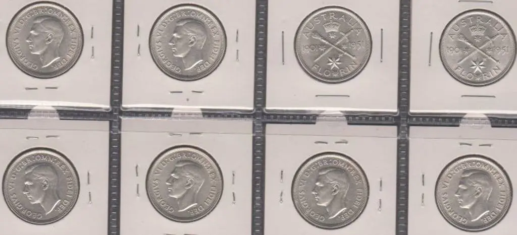 1951 Florin Federation coins x 8. All aUnc. (8) Image 1++