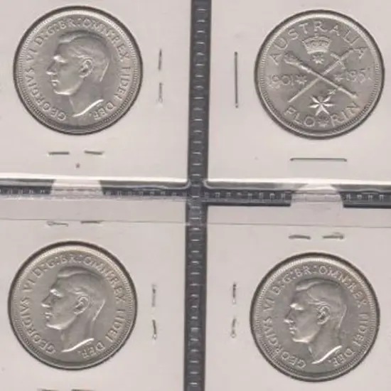 1951 Florin Federation coins x 8. All aUnc. (8)