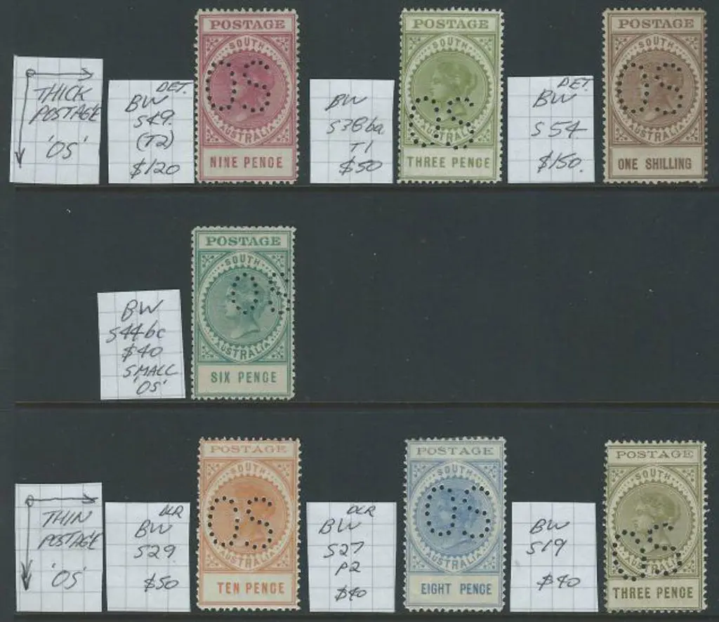 South Australia 1902-1912 range of "thick" & ... Image 1++