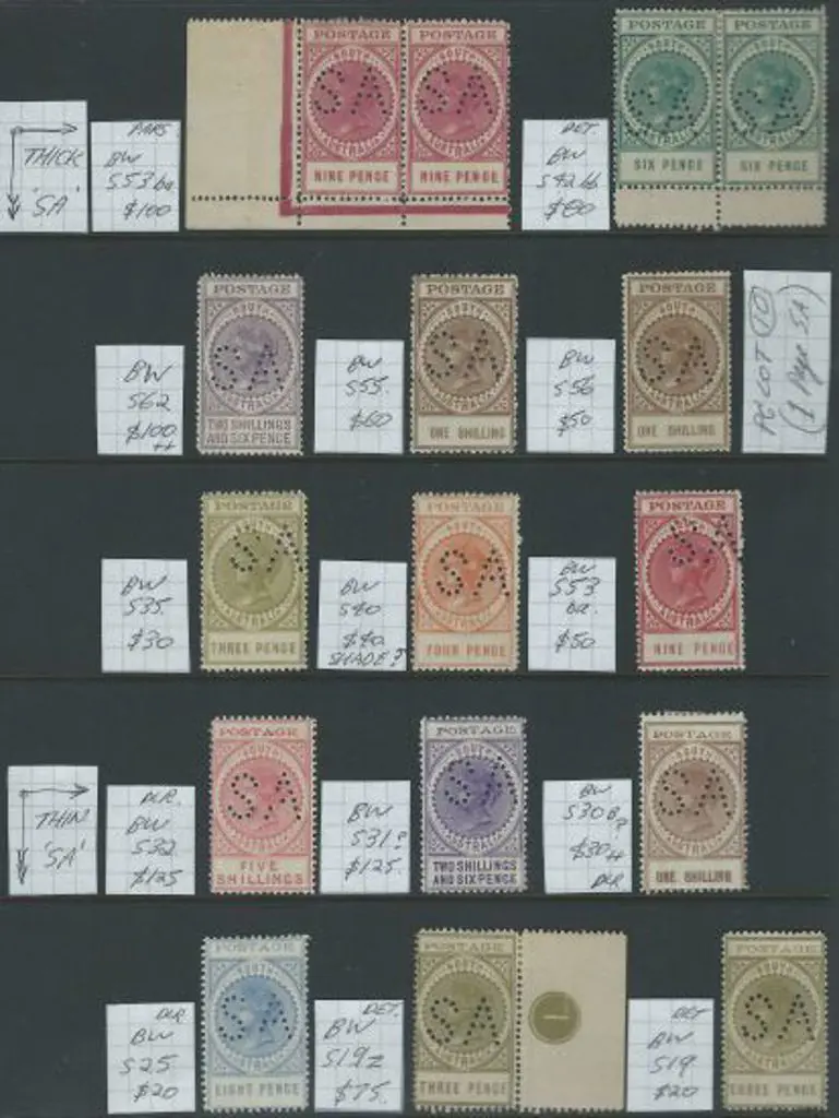 South Australia 1902-1912 range of "thick" & ... Image 1++