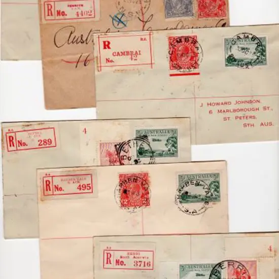 South Australia 1931-1935 Registered covers all ...