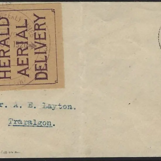 1920 (30th July) "Herald & Weekly Times" purple & ...