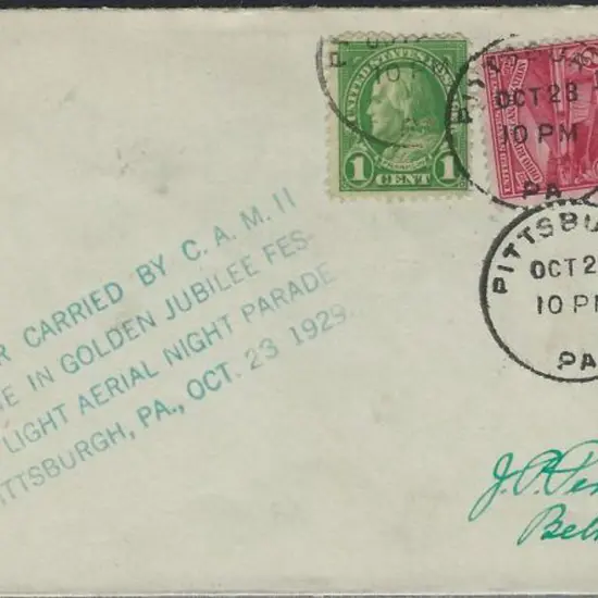 1929 (23rd Oct) Cover with "THIS LETTER CARRIED BY ...