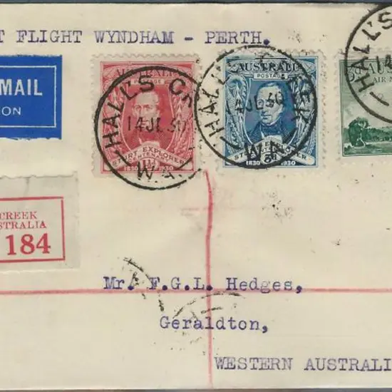 1930 (14th July) Hall's Creek - Geraldton ...