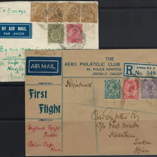 1931 (27th Feb) England to Khartoum FFC on commem ...