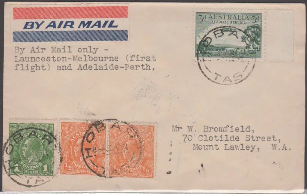 1931 (May) Launceston-Melbourne flight cover then ... Image 1++
