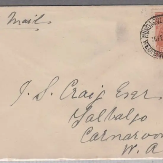 1932 (6th Feb) cover with 5d KGV tied by clear ...