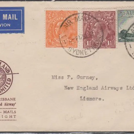 1932 (18th Sept) Sydney to Lismore privately ...