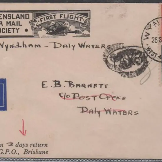1934 (25th Sept) Queensland Airmail Society ...
