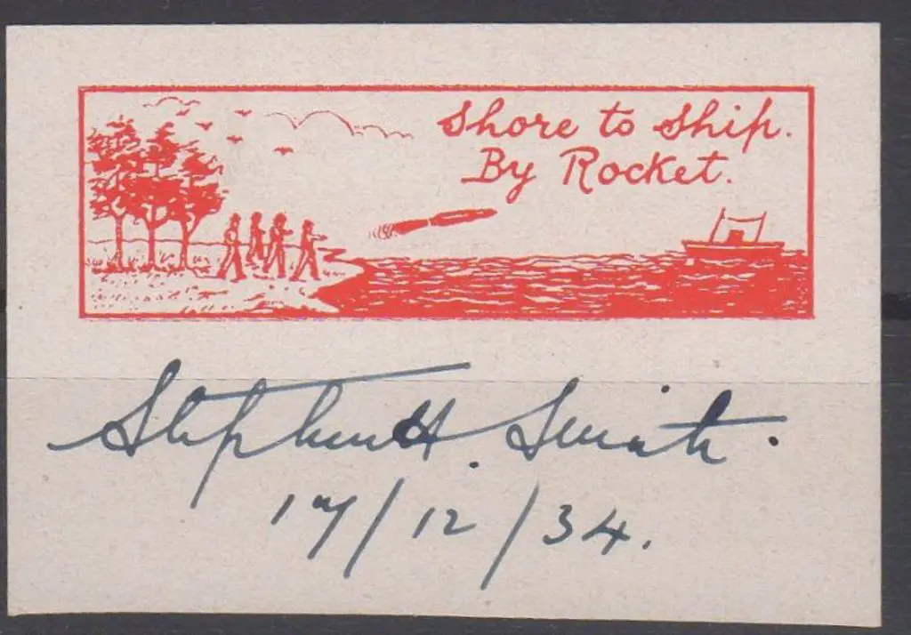 1934 Rocket Mail Calcutta to Saugor Island shore ... Image 1++