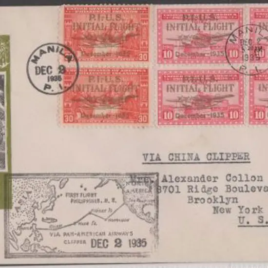 1935 (2nd Dec) FFC Philippines to San Francisco ...