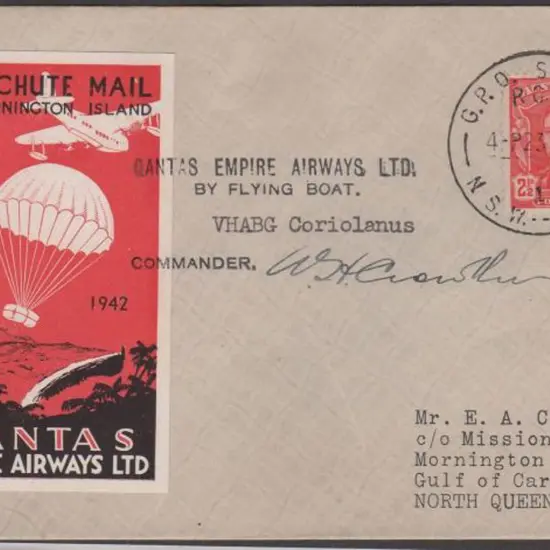 1942 (23rd Dec) Sydney to Mornington Island ...
